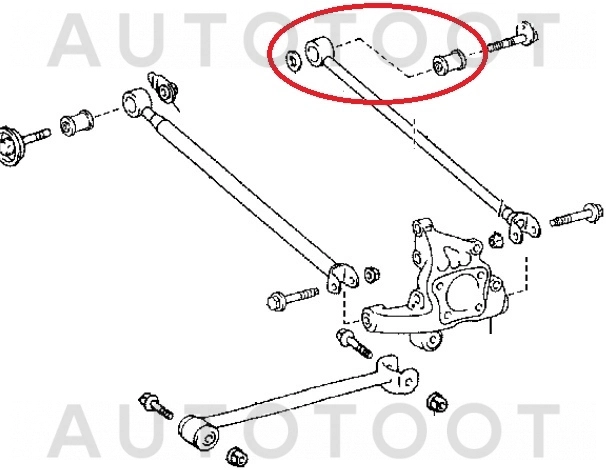 Сайлентблок заднего поперечного заднего рычага внутренний -0101316 Asva для TOYOTA HIGHLANDER, TOYOTA VENZA, TOYOTA HARRIER