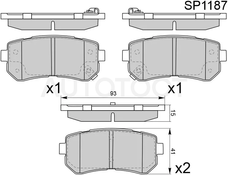 Колодки тормозные (Сзади) Hyundai Creta 15-20 / ix35 09-15