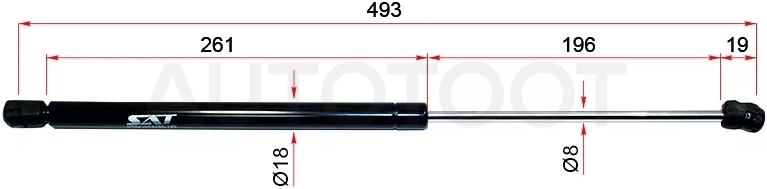 Амортизатор крышки багажника -ST1U6827550F Sat для SKODA OCTAVIA