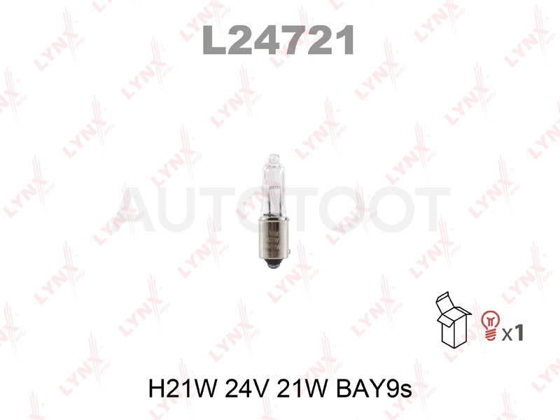Лампа H21W 24V LYNXauto