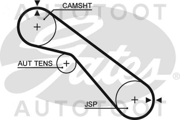 Комплект ГРМ 1KZ-T -K015405XS Gates для TOYOTA 4RUNNER / SURF, TOYOTA LAND CRUISER PRADO