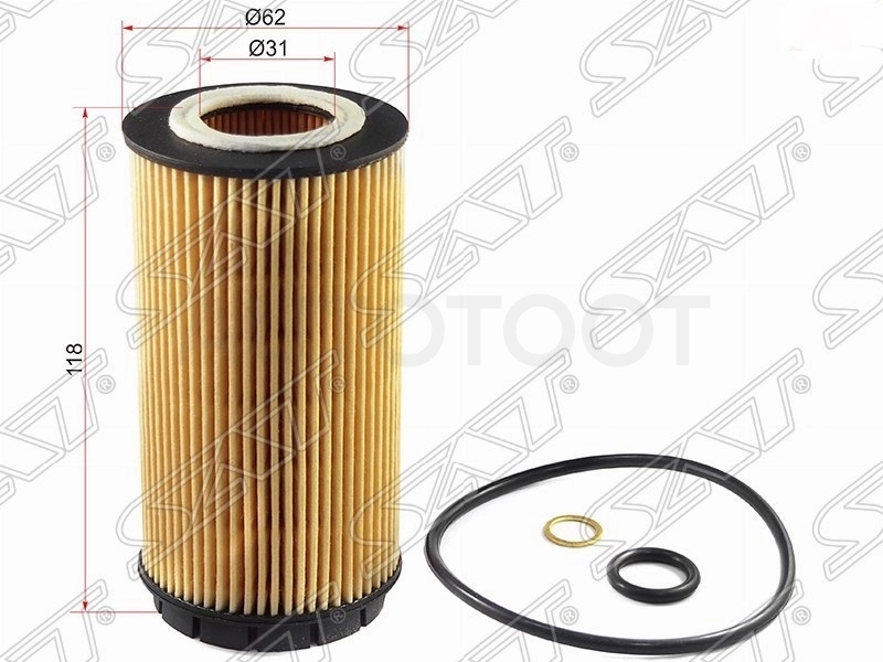 Фильтр масляный (картридж) дизель 2, 0 -ST2632027000 Sat для HYUNDAI TUCSON, HYUNDAI SANTA FE, KIA SPORTAGE