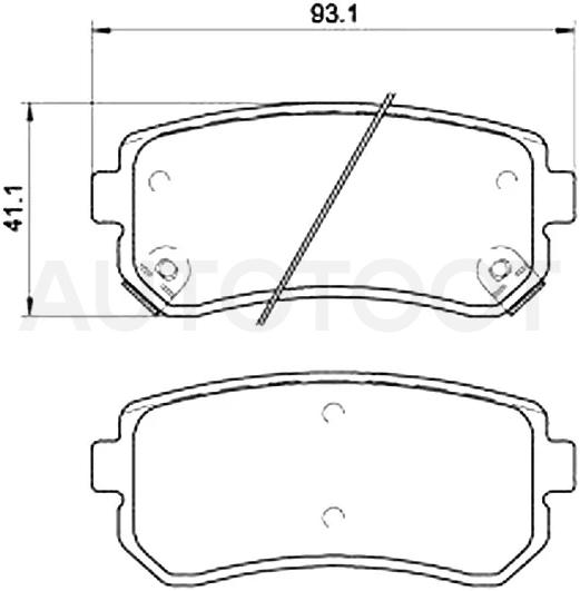 Колодки тормозные (Сзади) Hyundai Creta 15-20 / ix35 09-15
