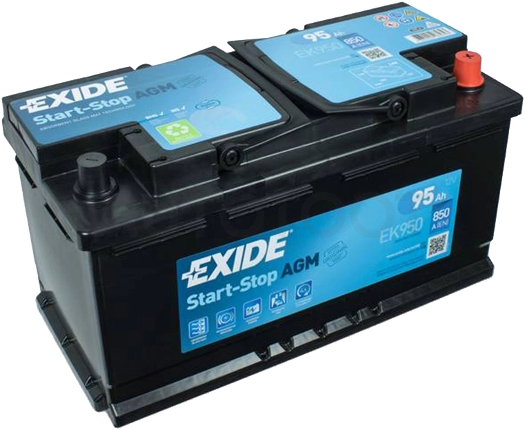 Аккумулятор EXIDE AGM 95Ah 850A обратная полярность(-+)