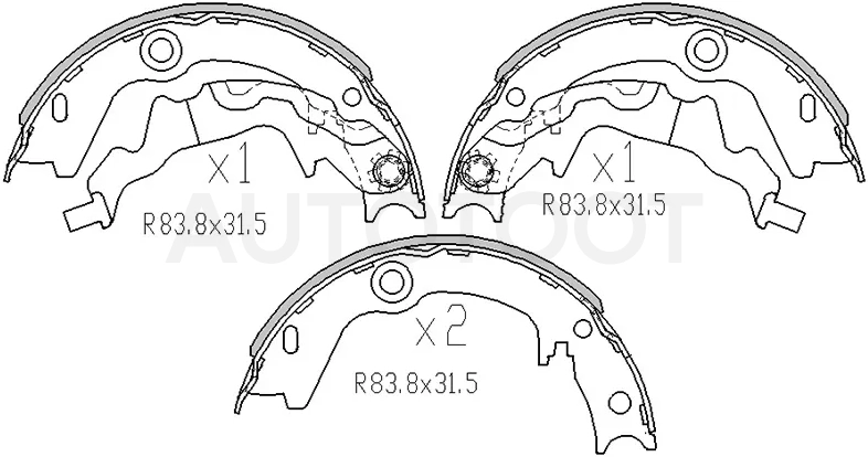Колодки тормозные барабанные (Сзади) Kia Cerato 08-13 / Rio 05-11 - Артикул ST583051MA00 - Производитель Sat - Фото, Отзывы, Цены