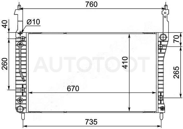 Радиатор охлаждения -SGCH0004 Sat для CHEVROLET CAPTIVA