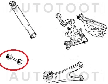Тяга задняя поперечная левая=правая -0125GGL10R Febest для TOYOTA HIGHLANDER, LEXUS RX270, LEXUS RX350, LEXUS RX450H