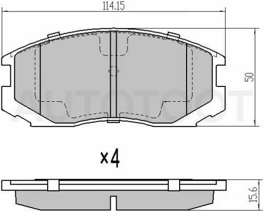 Колодки тормозные (Спереди) Mitsubishi Lancer 83-08 / Bravo 91-99 - Артикул STMZ690000 - Производитель Sat - Фото, Отзывы, Цены