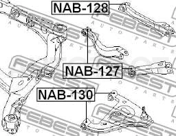 Сайлентблок заднего нижнего рычага -NAB130 Febest для NISSAN SKYLINE
