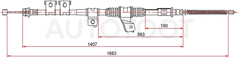 Трос ручного тормоза MITSUBISHI PAJERO III V60/V70/MONTERO II 00-06 LH