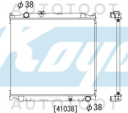 Радиатор охлаждения MT 3L (дизель) -  для TOYOTA LAND CRUISER PRADO