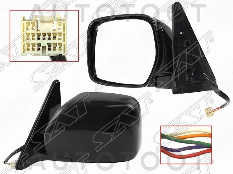 Зеркало левое (регулировка, складывание 5 контактов) -STTY90940A2 Sat для TOYOTA LAND CRUISER