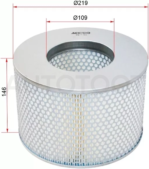 Фильтр воздушный TOYOTA 4RUNNER 1KZT/1KZTE 95-02/DYNA 14B/W04D 02-11/LAND CRUISER 1FZFE/1HDT/1HZ/1KZ
