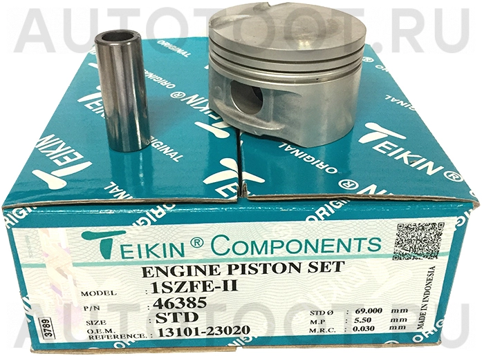 Поршень комплект 4шт STD 1SZ-FE -46385STD Teikin для TOYOTA VITZ, TOYOTA PLATZ