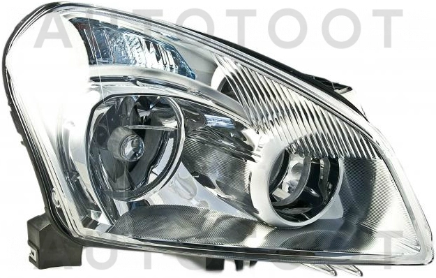Фара правая (с отверстием под корректор) -  для NISSAN QASHQAI, NISSAN DUALIS