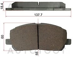 Колодки тормозные передние -ST0446548030 Sat для TOYOTA HIGHLANDER, TOYOTA KLUGER