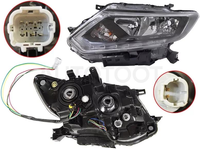 Фара Nissan X-Trail 13-17 (Слева/ Галоген/ ДХО/ С электрокорректором)