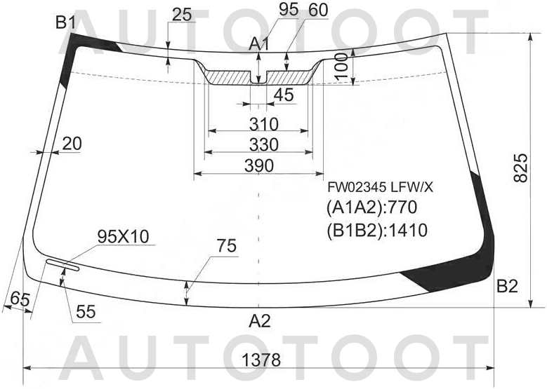 Стекло лобовое в клей -  для TOYOTA ALTEZZA, LEXUS IS200