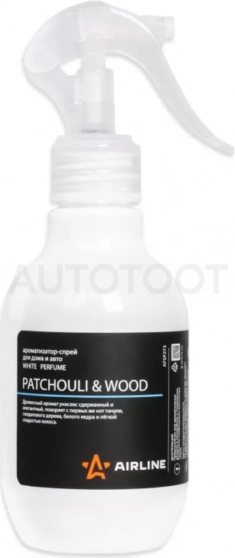 Ароматизатор-спрей для дома и авто "WHITE" Perfume PATCHOULI & WOOD 220мл - Артикул AFSP273 - Производитель Airline - Фото, Отзывы, Цены
