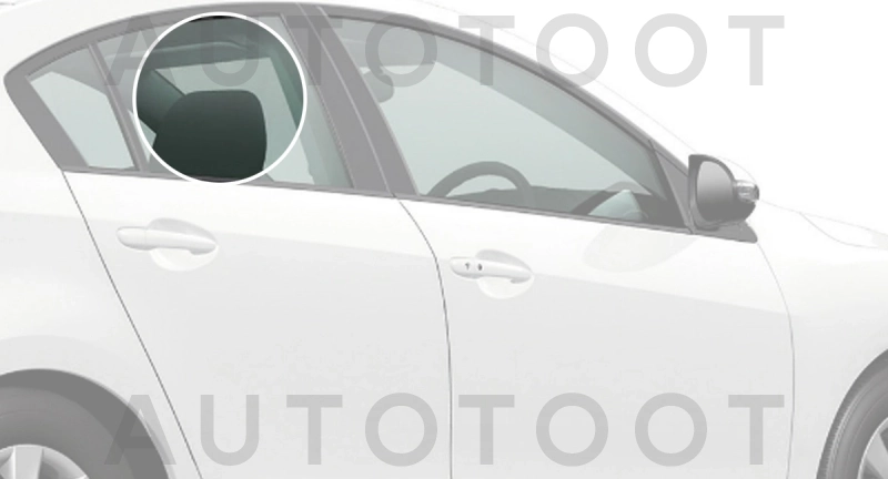 Стекло заднее правое опускное -  для MAZDA 3 (AXELA)