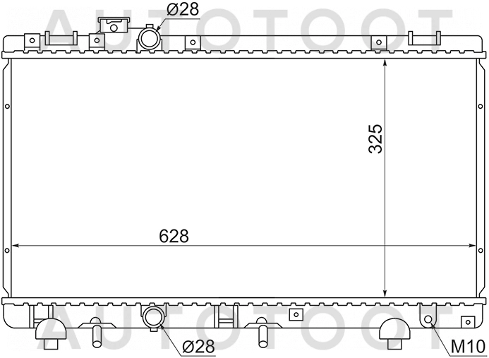 Радиатор охлаждения -TY0001EL51 Sat для TOYOTA CORSA, TOYOTA TERCEL, TOYOTA COROLLA II, TOYOTA CYNOS