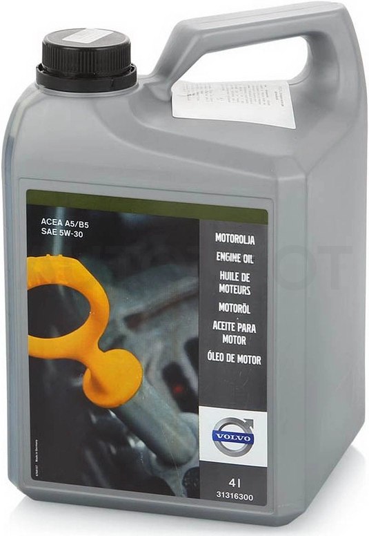 5W-30 Масло моторное синтетическое "ENGINE OIL 5W-30", 4л - Артикул 31316300 - Производитель Volvo - Фото, Отзывы, Цены