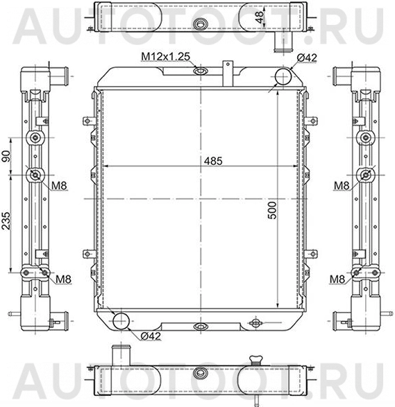 Радиатор охлождения -MZ0087 Sat для MAZDA TITAN