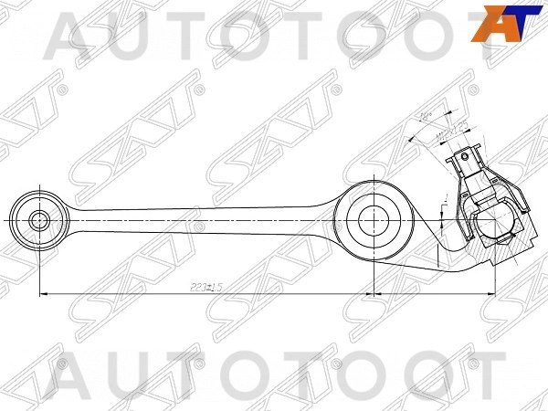 Рычаг передний нижний правый -0124YRVR Febest для DAIHATSU YRV