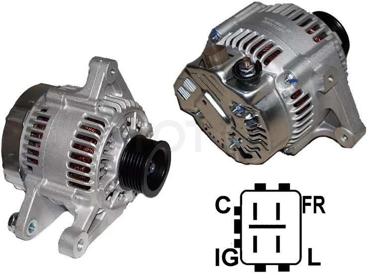 Генератор TOYOTA ALLION/PREMIO 1.8 01-07 1ZZFE 12V 80A(4 контакта)