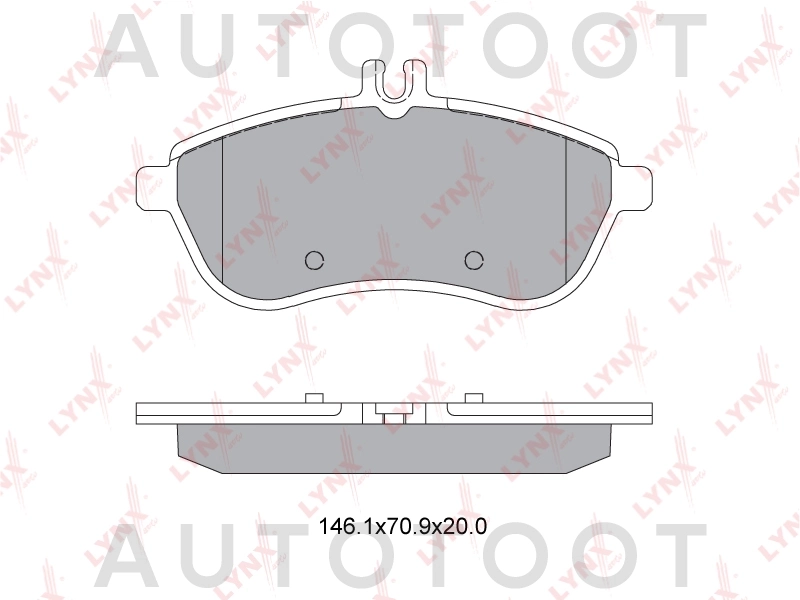 Колодки тормозные передние (без спортивной ходовой) -STA0054200820 Sat для MERCEDES E-CLASS, MERCEDES C-CLASS