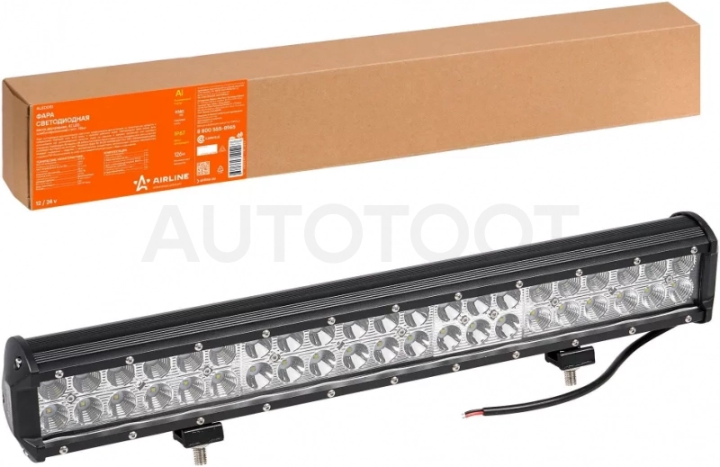 Фара (балка) светодиодная двухрядная, 42LED, комбин. свет, 126Вт, 505х78х65мм, 12/24В - Артикул ALED051 - Производитель Airline - Фото, Отзывы, Цены