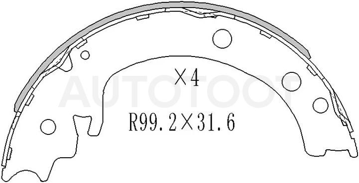 Колодки тормозные задние барабанные -ST5460077K00 Sat для SUZUKI GRAND VITARA