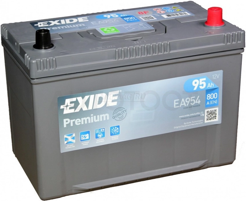 Аккумулятор EXIDE 95Ah 800A обратная полярность(-+)