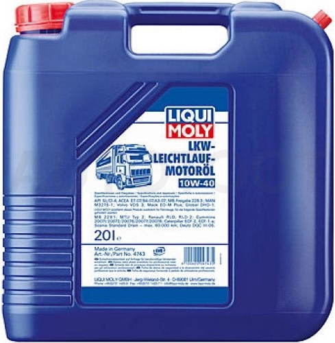 10W-40 Масло моторное полусинтетическое "LKW-Leichtlauf-Motoroil Basic ", 20л