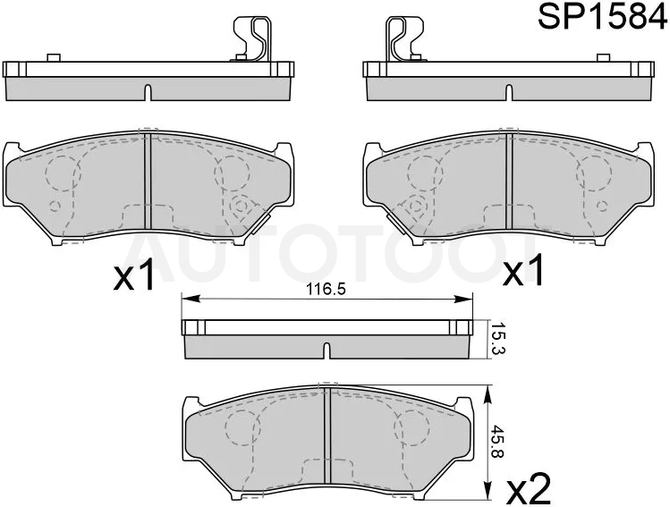 Колодки тормозные (Спереди) Suzuki Escudo 88-05 / Grand Vitara 97-16 / Jimny 02- / Mazda Proceed Levante 98-99 / Suzuki Vitara 88-99