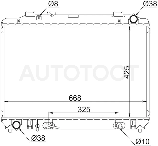 Радиатор Toyota Town Ace 96-08 - Артикул TY0050D98 - Производитель Sat - Фото, Отзывы, Цены