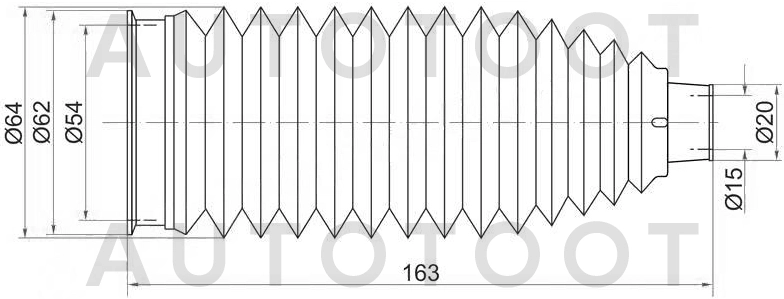 Пыльник рулевой рейки -1417010SX Stellox для TOYOTA CAMRY, LEXUS ES350