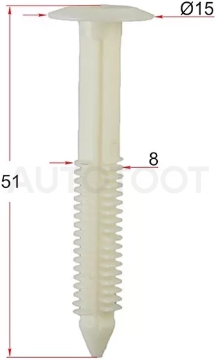 Клипса обшивки GM (Продажа по 10шт) - Артикул STM10919 - Производитель Sat - Фото, Отзывы, Цены