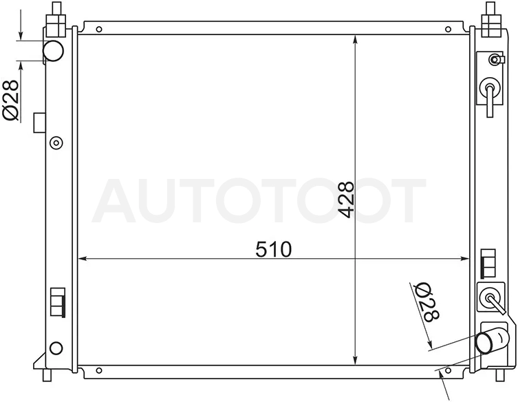 Радиатор Nissan Note 12-16 - Артикул NS0001E12 - Производитель Sat - Фото, Отзывы, Цены