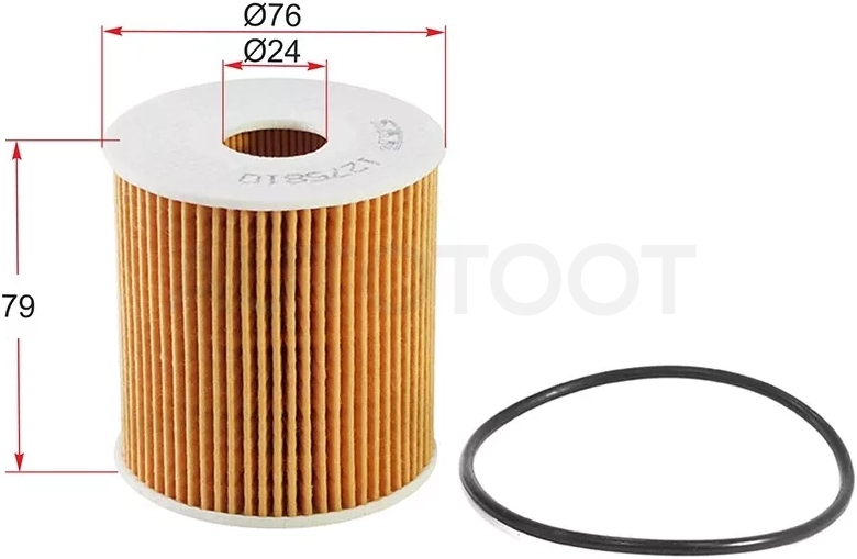 Фильтр масляный (картридж) VOLVO C70 97-05/S40 96-03/S60 00-10/S70 98-00/S80 98-10/XC70 00-07/XC90 0