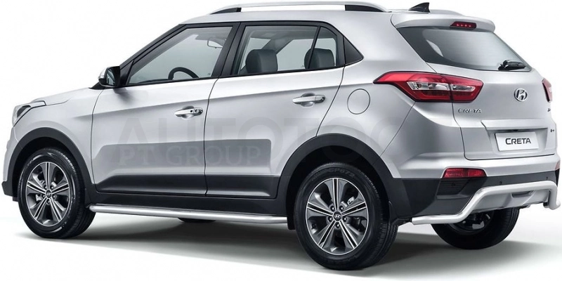 HYUNDAI Creta 2016- Защита порогов с алюм. площадкой Ø51мм (НПС) - Артикул 11030202 - Производитель PT Group - Фото, Отзывы, Цены