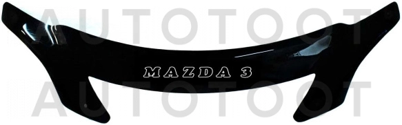 Дефлектор капота (мухобойка) хэтчбек -  для MAZDA 3 (AXELA)