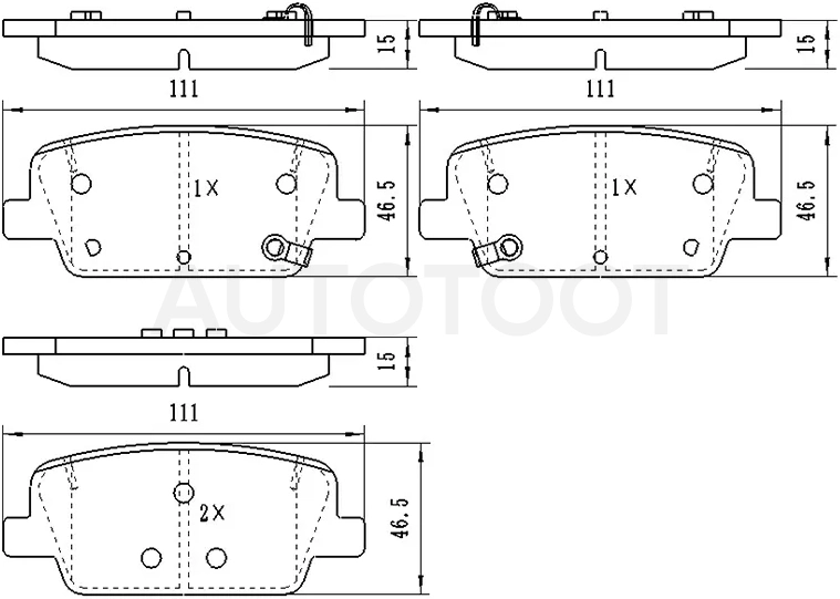 Колодки тормозные (Сзади) Hyundai Palisade 18-25 / Santa Fe 12