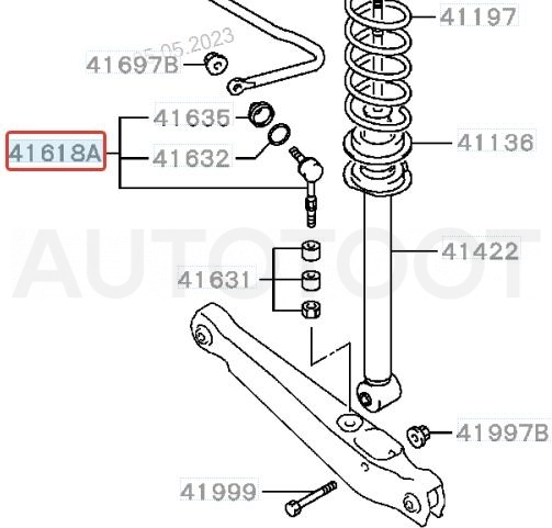 Стойка стабилизатора задняя -STMR403771 Sat для MITSUBISHI LANCER, MITSUBISHI AIRTREK