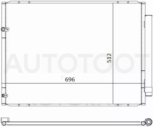Радиатор кондиционера Toyota Sienna 03-09