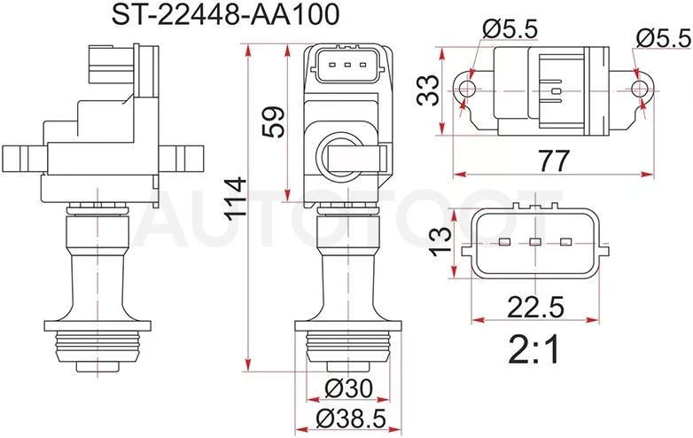 Катушка зажигания NISSAN C35/R34/Y34 RB20DE/RB25DE# 97 - Артикул ST22448AA100 - Производитель Sat - Фото, Отзывы, Цены