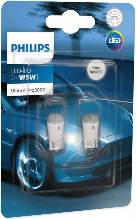 Лампа автомобильная W5W PHILIPS Ultinon Pro3000 LED комплект 2шт