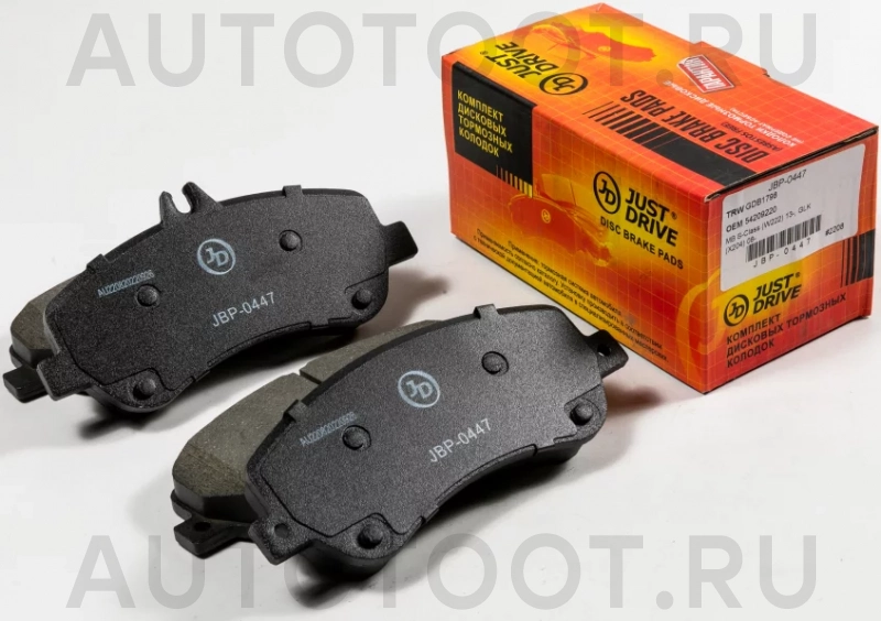 Колодки тормозные дисковые передние - Артикул JBP0447 - Производитель Just Drive - Фото, Отзывы, Цены