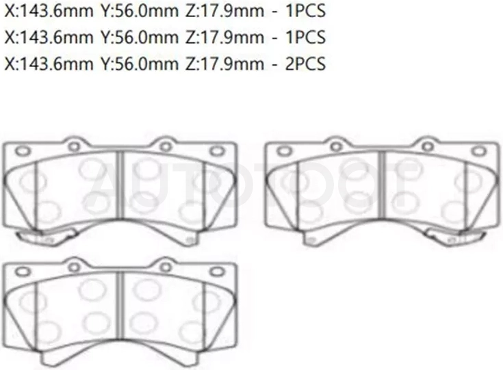 Колодки тормозные (Спереди) Toyota Land Cruiser (J200) 07-21 / Lexus LX 07-23