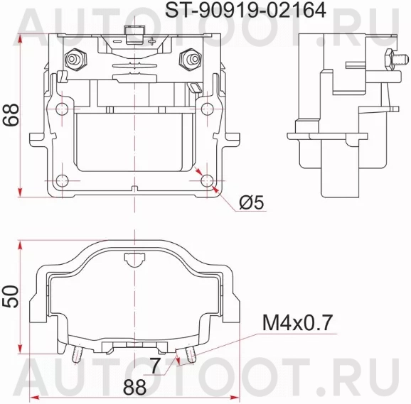 Катушка зажигания -JDK0087 Just Drive для TOYOTA CORONA